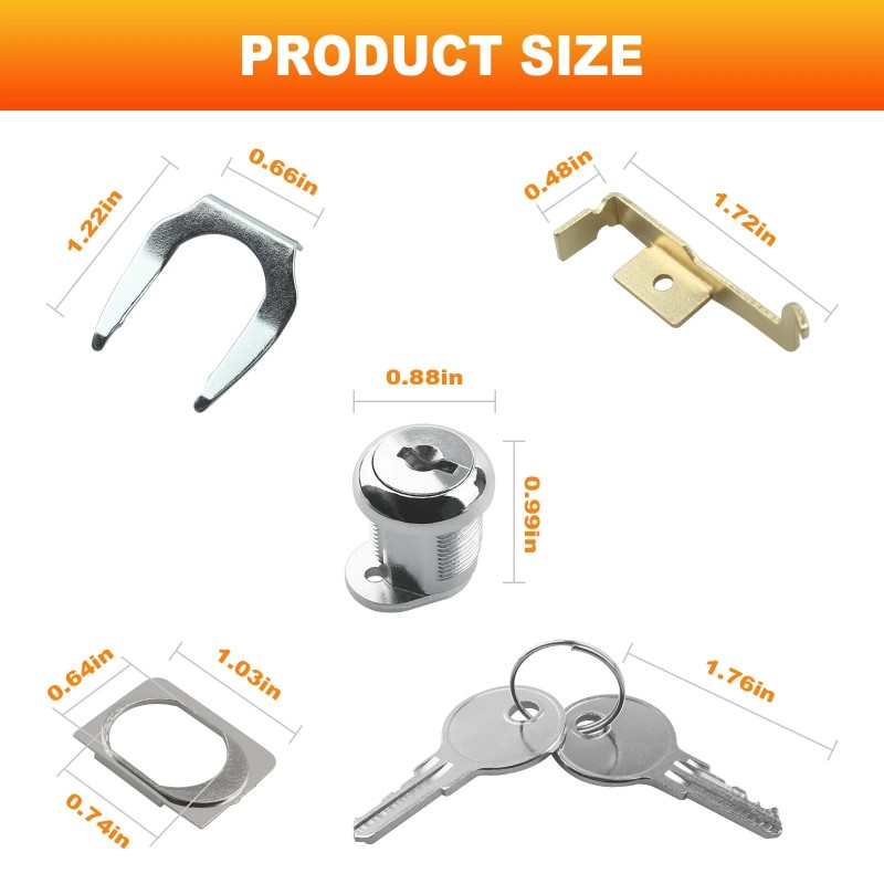 Lankstet Vertical File Cabinet Lock Kit Replacement for HON F24