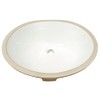 MSI 19 inch x 16 inch Oval Porcelain Ceramic Undermount