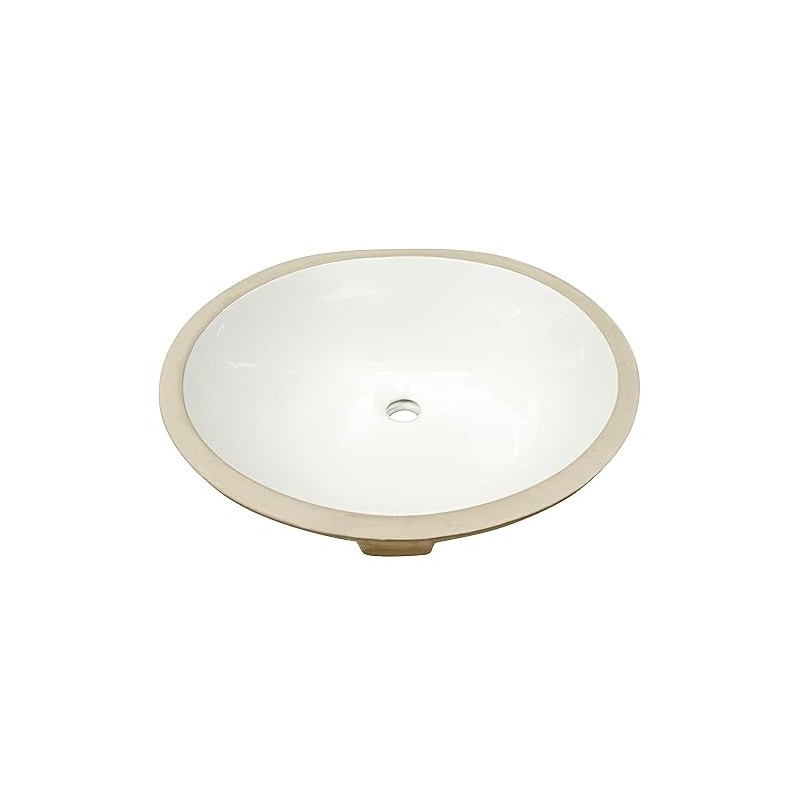 MSI 19 inch x 16 inch Oval Porcelain Ceramic Undermount