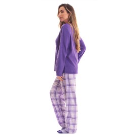 Just Love Womens Microfleece Pajama Pants Set with Socks 6734-10281-PUR-L