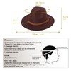Wool Fedora Hat for Men Women, Wide Brim Felt Panama