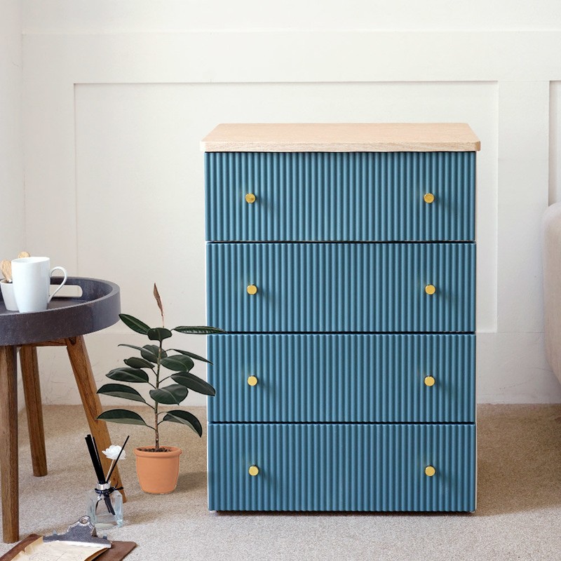 Bono House Camilla Thembaboard Wood Top 4-Drawer Chest (6 Colors)