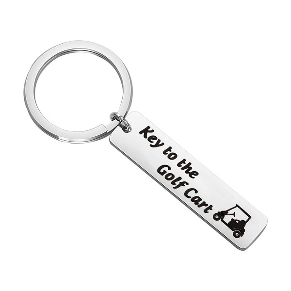 Golf Keychain Golf Cart Keychain Golf Cart Charm Golfer Gift