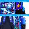 KLFVB 3PCS Boys Elephant Backpack, Water Resistant Kids Space Bookbag