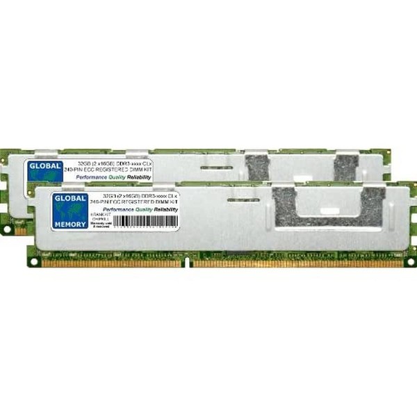 32GB (2 x 16GB) DDR3 800/1066/1333/1600/1866MHz 240-PIN ECC REGISTERED DIMM