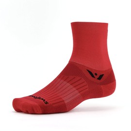 Swiftwick ASPIRE FOUR Trail Running & Cycling Socks, (Red, X-Large)