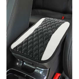 iolory Arm Rest Cover for Car,Interior Accessories,Car Center Console Cushion Pad,Universal Waterproof Armrest Seat Box Cover,Armrest Seat Box Cover,Suitable for Most Vehicle,Cars (White)