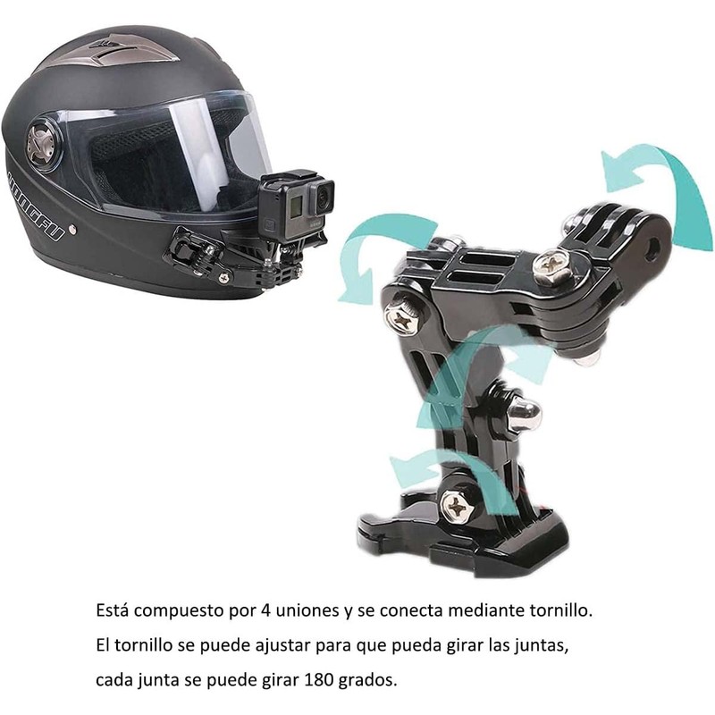 Soportes y Abrazaderas para Cámara para Casco de Motocicleta, Girar