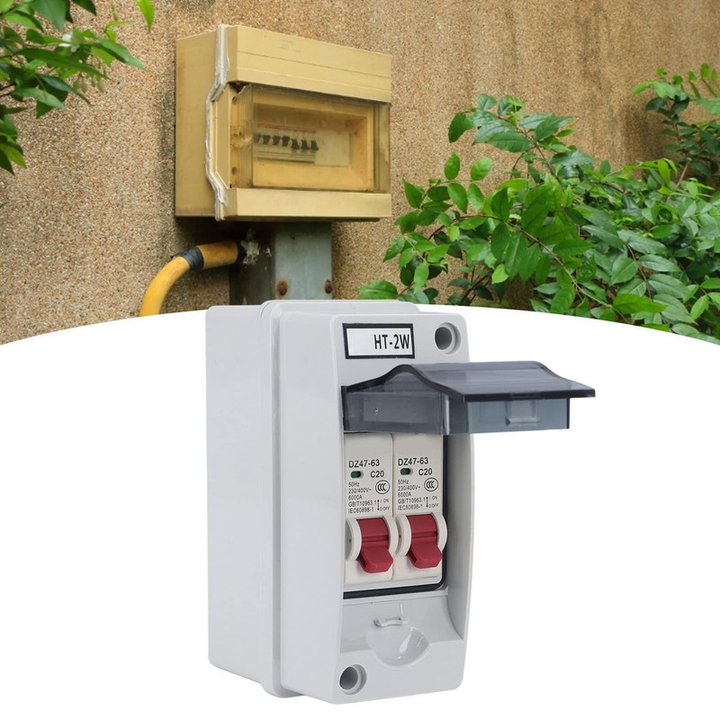 MCB C Type 2 Way Circuit Breaker Box 230V 400V