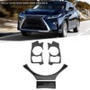 4Pcs/Set Carbon Fiber Steering Wheel Trim Cover Car Refitting Fits