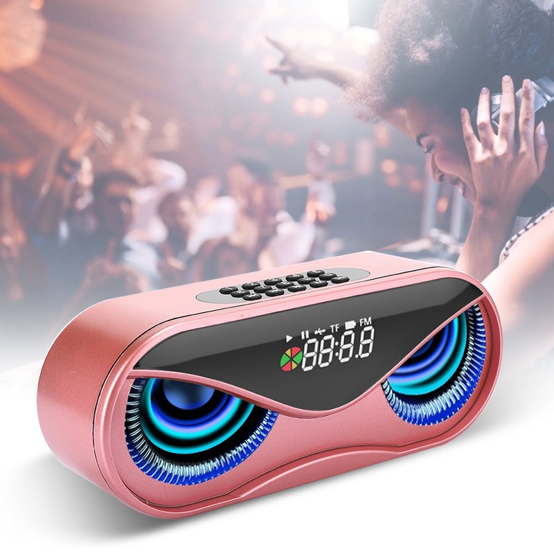 ABS Multifunction Alarm Clock Bluetooth Speaker Voice Prompt Call Function