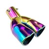 idain 2.5 inch Inlet Dual Exhaust Tips Muffler Tip,Chrome Heart-Shaped