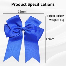 Bow Hair Clips,Big Bow Hair Clips with Long Silky Satin,Large Hair Bows Hair Barrette Clips for Women Girls,Solid Color French Barrette for Women Girls (blue)