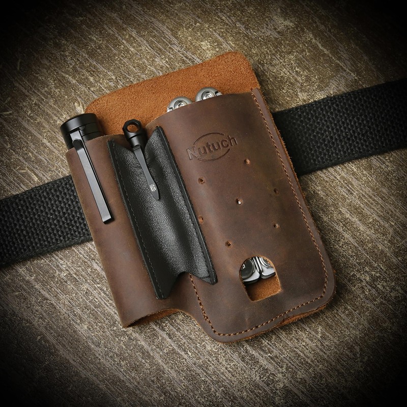 NUTUCH Leather EDC Multitool Sheath | Leather EDC Belt Organizer