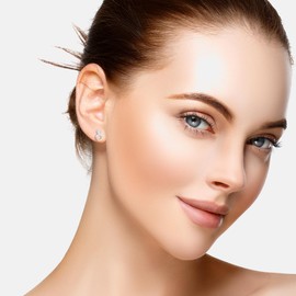 SOFIA MILANI - Women's Earrings 925 Silver - with Zirconia Stones - Circle Stud Earrings - 20952, Sterling Silver, Cubic Zirconia