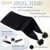 Elailite Real Hair Bonding Extensions Dark Brown Hair Extensions 50