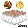 Unbranded 20x Small Cork Stopper Clear Glass Bottles Empty Jars