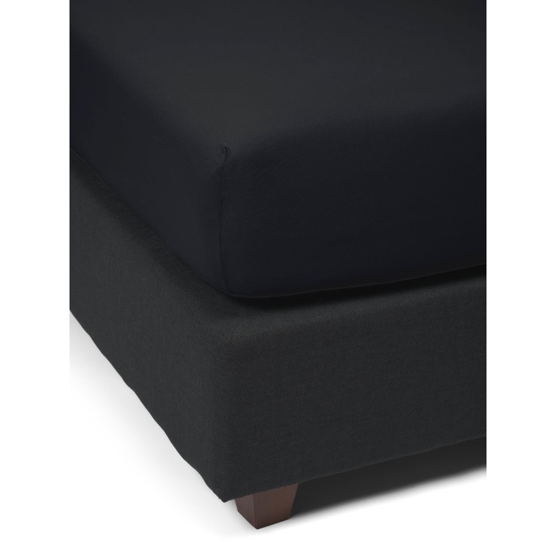 Marc O'Polo Premium Organic Jersey Fitted Sheet, Dark Navy, 180-200