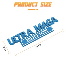 AICEL Ultra MAGA Edition Emblems, 3D Raised Full Metal Car Decals, Classic Personality Labels Car Badges with Strong Adhesive, Exterior Auto Body Decor Embossed Stickers for Car, Truck