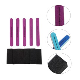 Ipetboom 11pcs Nail File Set for Manicure Surface Polishing Files Surface Black Sand Sponge Tools for Household Nail Care Suitable for Natural