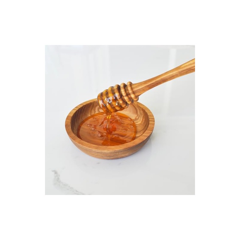 Naturally Med - Olive Wood Honey Dipper/Spoon/Server/Stick