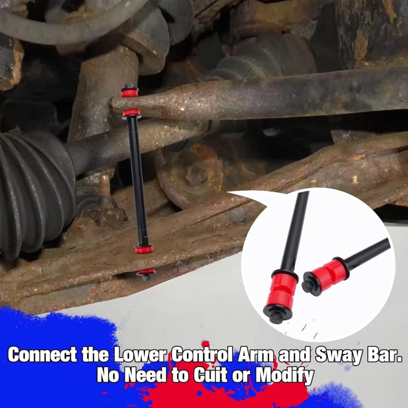 KSP 2pcs 4-6'' Extended Front Sway Bar Link for Chevy