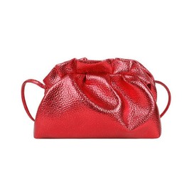 ANKOMINA Women Cloud-Shaped Dumpling Bag Fashion Ruched Crossbody Bag Cell Phone Clutch Purse Clip Shoulder Handbag