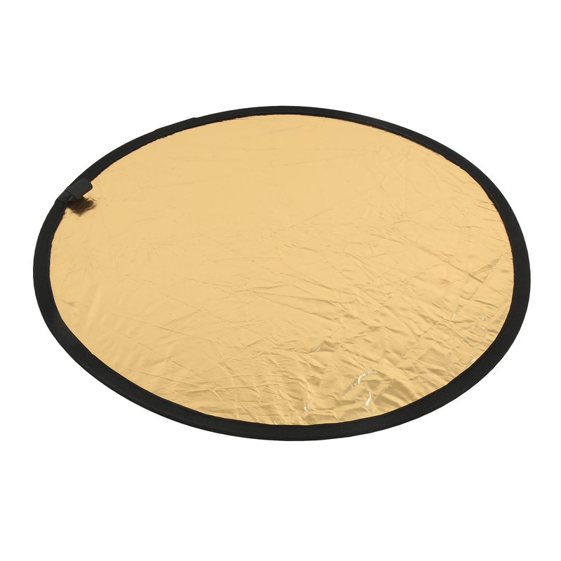 Silver Gold 2 In 1 Reflector Portable Mini Round Light