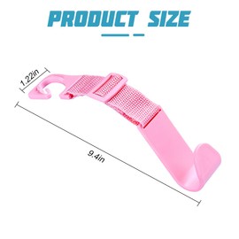 Mandark Adjustable Car Seat Headrest Hook, 4PCS 360 Degree Rotatable Vehicle Back Head Rest Hanger Holder for Purse Bags Coat, Auto Interior Organizer Hanging Accessories, Universal Fit (Pink)