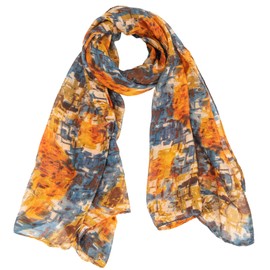 Women-Lightweight-Scarf Tie-dye Scarf Floral Printed Boho Shawl for Spring