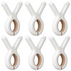 6 Pack Plastic Clothes Pins with Strong Anti-Rust Springs,Heavy Duty