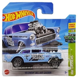 Hot Wheels - ´55 Chevy Bel Air Gasser - HW Gassers 1/5 - HKK26 - Short Card - Track Stars - Firestone - GM - Mattel 2023 - 1:64