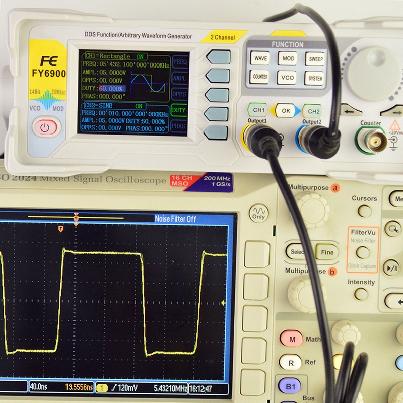 60MHz Function Signal Generator High Precision Digital DDS Dual-channel Function