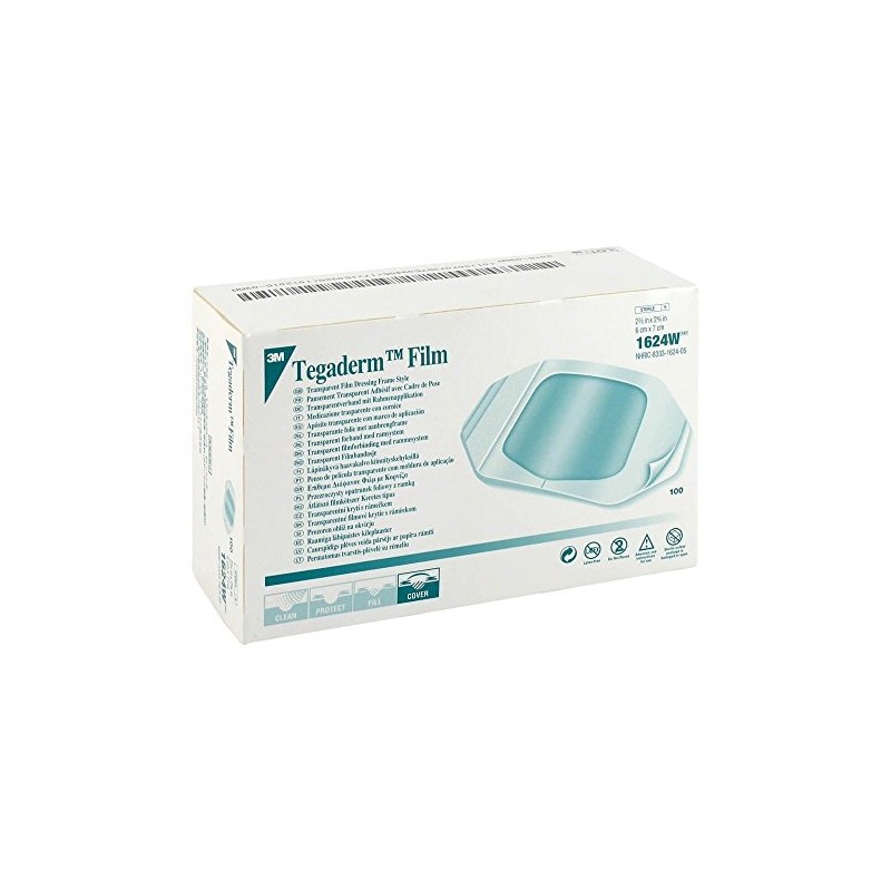 3M Tegaderm 1624W Transparent Film Dressing 2 3/8" x 2