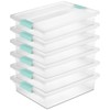 Sterilite Sterilite 6-Pack Clip Box, Clear Storage for Crafts, Supplies