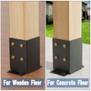 4x4 Post Base 2 Pcs, Heavy Duty Post Anchor with