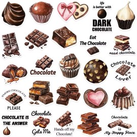 Chocolate 52 PCS Cartoon Chocolate Stickers Food Decals Laptop Hydro Yeti Free Shipping!
