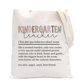 POFULL Kindergarten Teacher Tote Bag Kindergarten Teacher Definition Gift Teacher Appreciation Gifts (kindergarten teacher CA Tote Bag)
