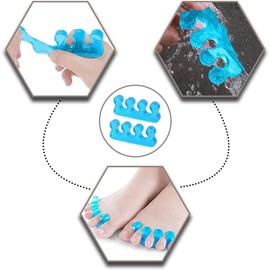 Toe Separators Spacers Pedicure, Repeatable Washable Toenail Dividers for Men and Women,Soft Nail Toe Separator Divider Spacer for Pedicure Manicure Nail Art.