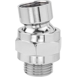 Shower Head Swivel Ball Adapter, Bestgle G1/2 Brass Adjustable Shower Arm Connector Universal Showering Component Shower Arm Extension, Polished Chrome ﻿