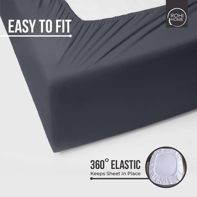 Rohi Anti Allergy, 16" Extra Deep King Fitted Sheet –