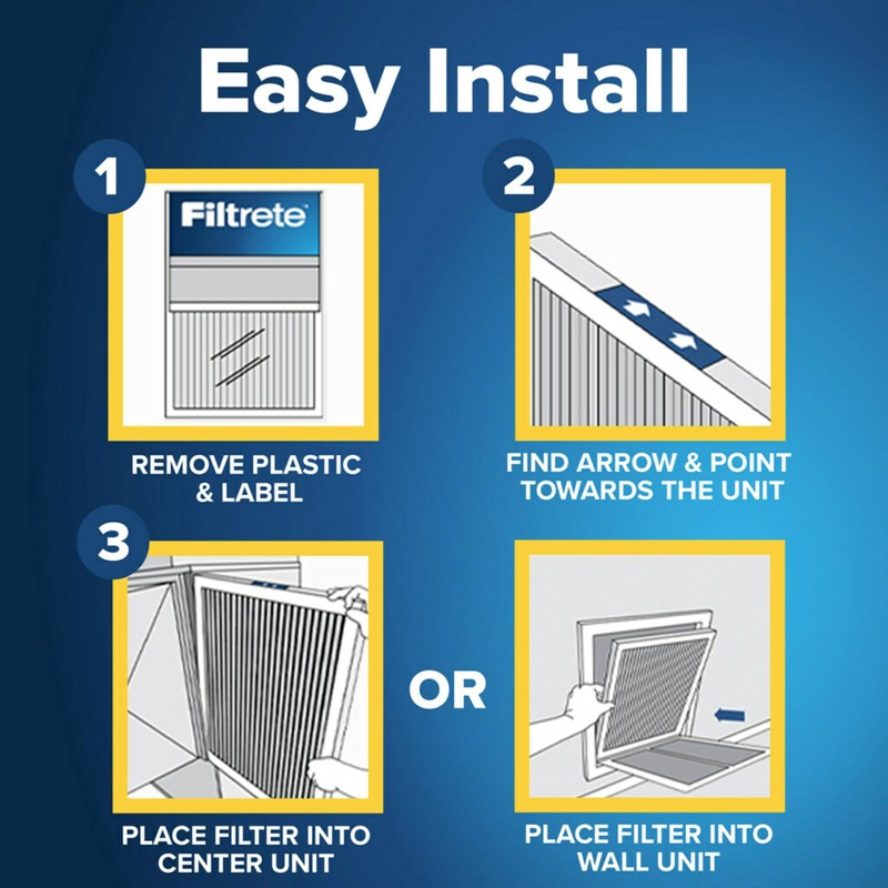 Filtrete 24x24x1 Air Filter, MPR 300, MERV 5, Clean Living