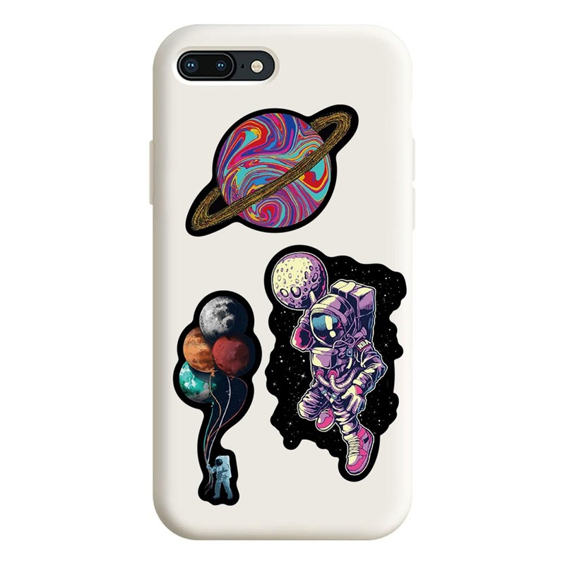 50 Space Stickers, Vinyl Waterproof Aesthetic Scrapbook Sticker Pack, For