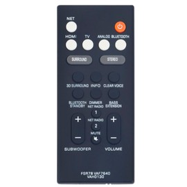 FSR78 ZV2896 VAF7640 VAH0130 Remote Replacement for Yamaha AV Receiver ATS-1060 YAS-106 ATS-1070 ATS-2070 ATS-1080 YAS-108 YAS-10 YAS-107 YAS-207 YAS-CU207 NS-WSW42 YAS-408 ATS-4080 YAS-1080