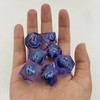 ORUZA 7 PCS Purple Dragon Eye Dice Liquid Core DND