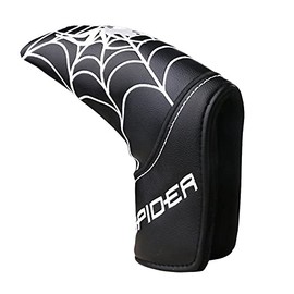 Putter Cover Headcover Pin Fit Scotty Cameron Odyssey Magnetic Closure Spider Spider 4 Colors (White Net (Black))