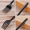100pcs Black Plastic Forks