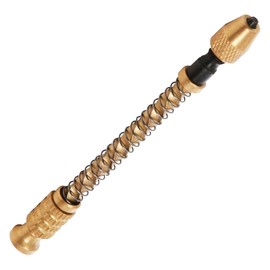 Dapetz ® Brass Archimedes Drill for Hand Micro Drilling Spiral Spring Push Precise Repair Hand Manual Push Drill Chuck for Delicate Manual Work, Electronic and Model Making, Wood Working