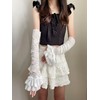 Ekieta Women's Arm Warmer, Lace Frill, Arm Sleeve, Thin, Floral