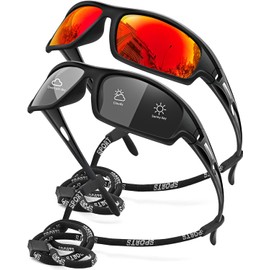 AWGSEE Polarized Sports Sunglasses for Men 100% UV Protection Wrap Around Unbreakable Sun Glasses for Fishing Driving